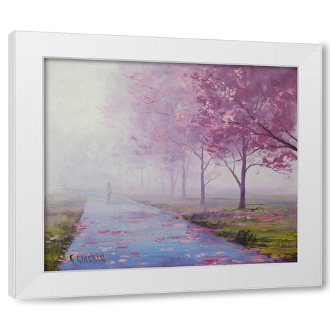MÃ­sty Landscape White Modern Wood Framed Art Print by Gercken, Graham