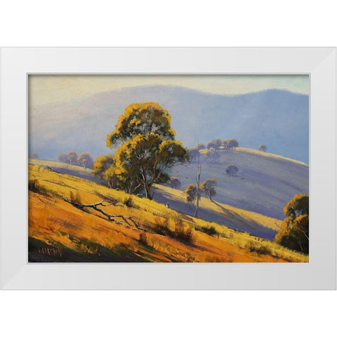 Megalong Morning Light Australia White Modern Wood Framed Art Print by Gercken, Graham