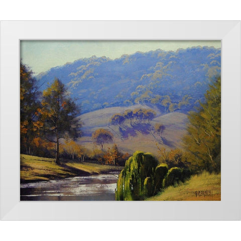 Morning Light Coxs River White Modern Wood Framed Art Print by Gercken, Graham