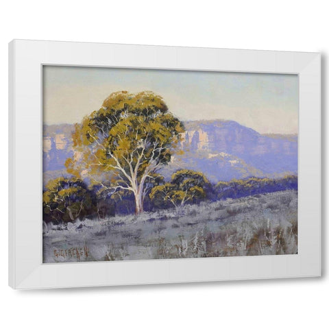 Mountain Gum Trees White Modern Wood Framed Art Print by Gercken, Graham