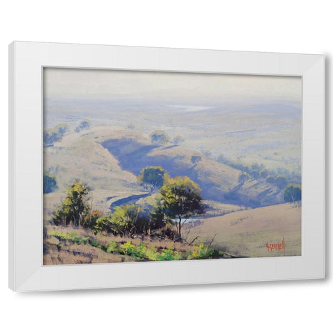 Mudgee Hills Australia White Modern Wood Framed Art Print by Gercken, Graham