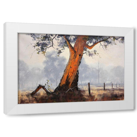 Eucalyptus Tree Paintings White Modern Wood Framed Art Print by Gercken, Graham