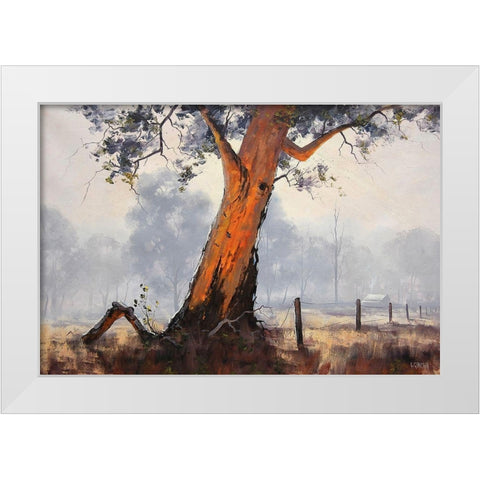 Eucalyptus Tree Paintings White Modern Wood Framed Art Print by Gercken, Graham