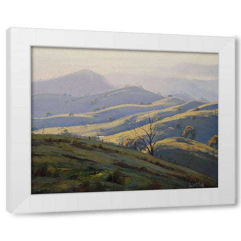 Kanimba Valley II White Modern Wood Framed Art Print by Gercken, Graham