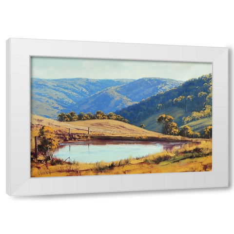 Kanimba Valley Dam White Modern Wood Framed Art Print by Gercken, Graham
