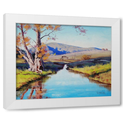 Fish River Tarana White Modern Wood Framed Art Print by Gercken, Graham