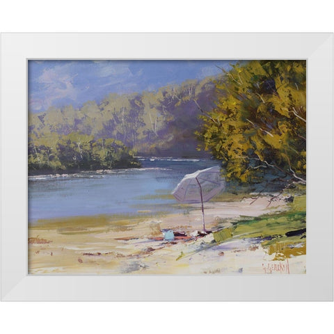 Patongs Summer White Modern Wood Framed Art Print by Gercken, Graham