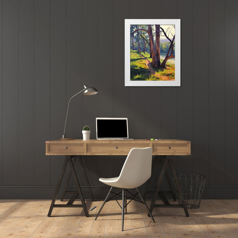 Coxs River Trees White Modern Wood Framed Art Print by Gercken, Graham