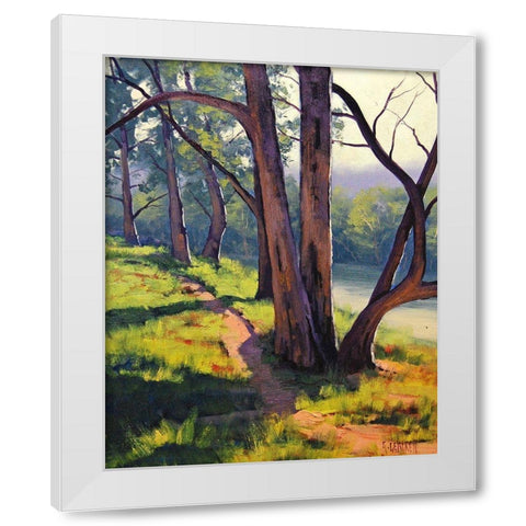 Coxs River Trees White Modern Wood Framed Art Print by Gercken, Graham