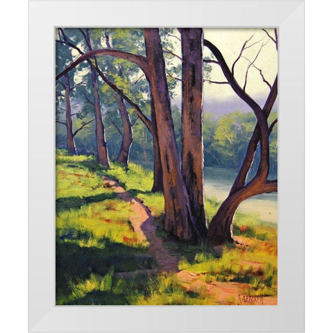 Coxs River Trees White Modern Wood Framed Art Print by Gercken, Graham