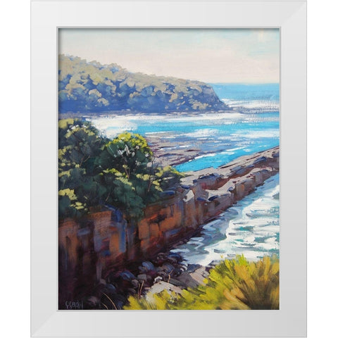 Culburra Beach Head Land Australia White Modern Wood Framed Art Print by Gercken, Graham