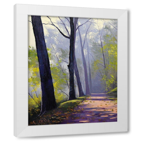 Forest Trail White Modern Wood Framed Art Print by Gercken, Graham