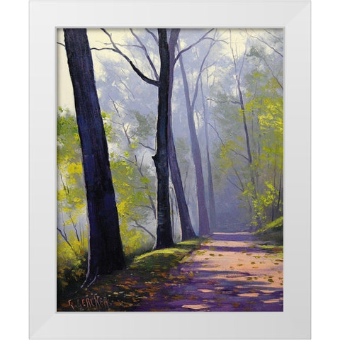 Forest Trail White Modern Wood Framed Art Print by Gercken, Graham