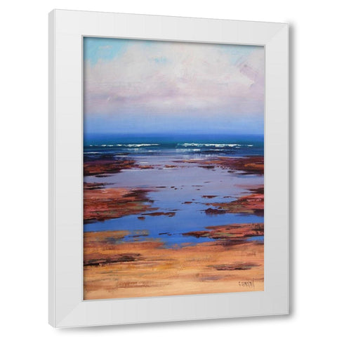 Low Tide Colours White Modern Wood Framed Art Print by Gercken, Graham
