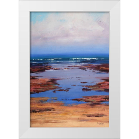Low Tide Colours White Modern Wood Framed Art Print by Gercken, Graham