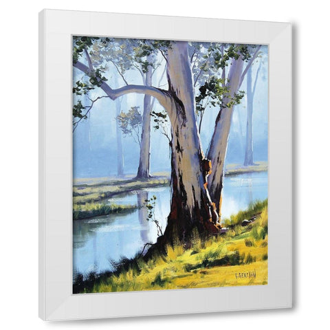 River Gum White Modern Wood Framed Art Print by Gercken, Graham