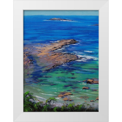 Shallow Waters White Modern Wood Framed Art Print by Gercken, Graham