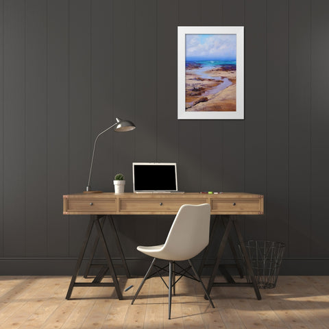 South Coast NSW Beachscape White Modern Wood Framed Art Print by Gercken, Graham