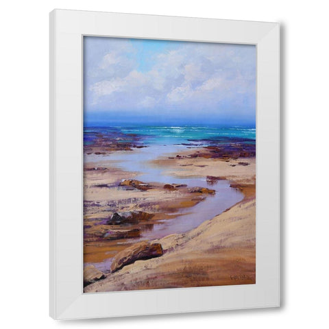 South Coast NSW Beachscape White Modern Wood Framed Art Print by Gercken, Graham