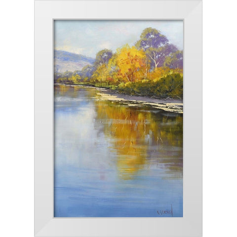 Tumut River White Modern Wood Framed Art Print by Gercken, Graham