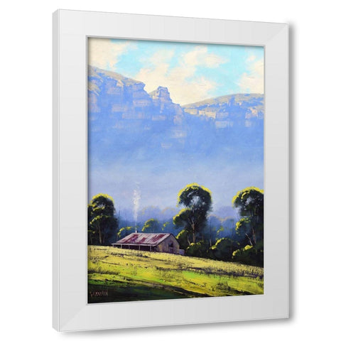 Valley Farm White Modern Wood Framed Art Print by Gercken, Graham