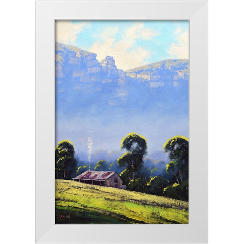 Valley Farm White Modern Wood Framed Art Print by Gercken, Graham