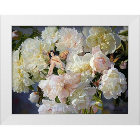 Visit of an Elf White Modern Wood Framed Art Print by Kopania, Zbigniew