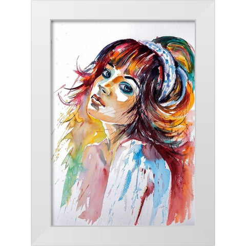 Lady Girl II White Modern Wood Framed Art Print by Kovacs, Anna Brigite