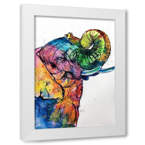 Play with Color II White Modern Wood Framed Art Print by Kovacs, Anna Brigite