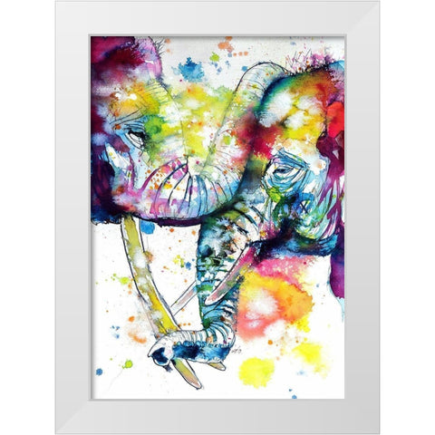 Loving Touch White Modern Wood Framed Art Print by Kovacs, Anna Brigite