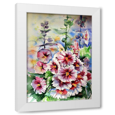 Mallow White Modern Wood Framed Art Print by Kovacs, Anna Brigite