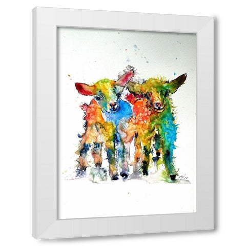 Goat White Modern Wood Framed Art Print by Kovacs, Anna Brigite