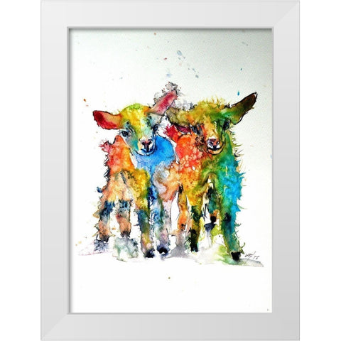 Goat White Modern Wood Framed Art Print by Kovacs, Anna Brigite