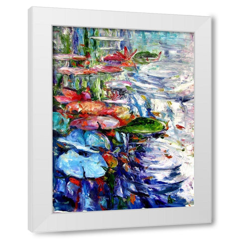 Watter Lilly White Modern Wood Framed Art Print by Kovacs, Anna Brigite
