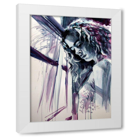 Expectation White Modern Wood Framed Art Print by Kovacs, Anna Brigite