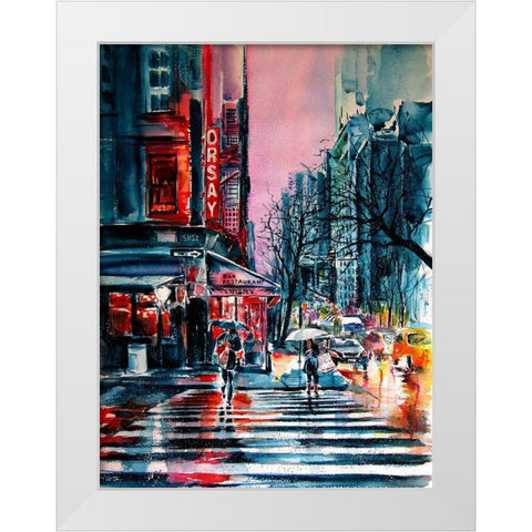 Winter Nights White Modern Wood Framed Art Print by Kovacs, Anna Brigite