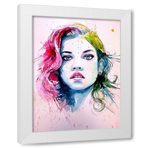 Charming Girl II White Modern Wood Framed Art Print by Kovacs, Anna Brigite
