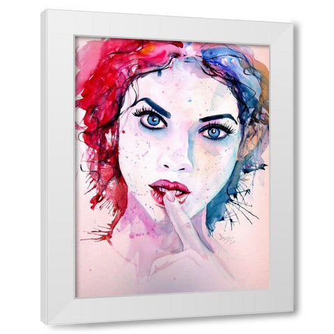Charming Girl VI White Modern Wood Framed Art Print by Kovacs, Anna Brigite