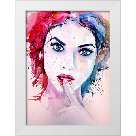 Charming Girl VI White Modern Wood Framed Art Print by Kovacs, Anna Brigite