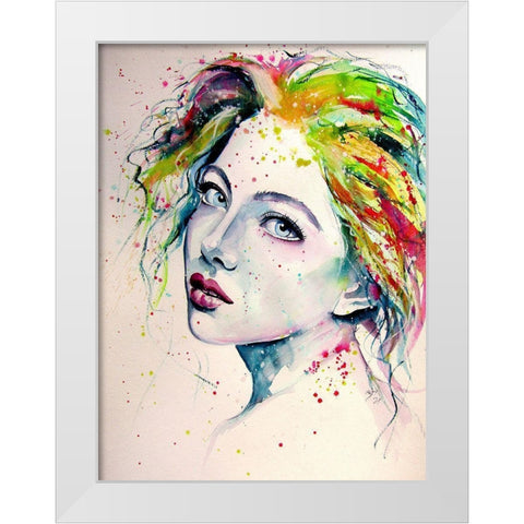 Charming Girl IX White Modern Wood Framed Art Print by Kovacs, Anna Brigite