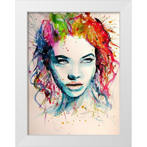 Charming Girl X White Modern Wood Framed Art Print by Kovacs, Anna Brigite
