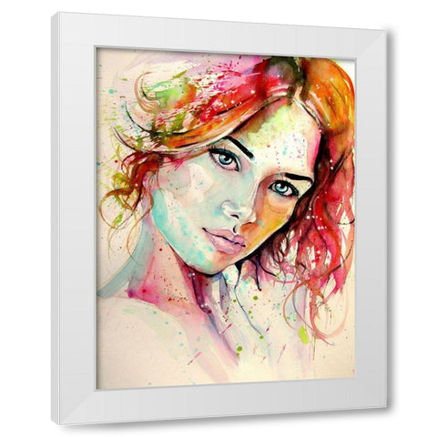 Charming Girl XI White Modern Wood Framed Art Print by Kovacs, Anna Brigite