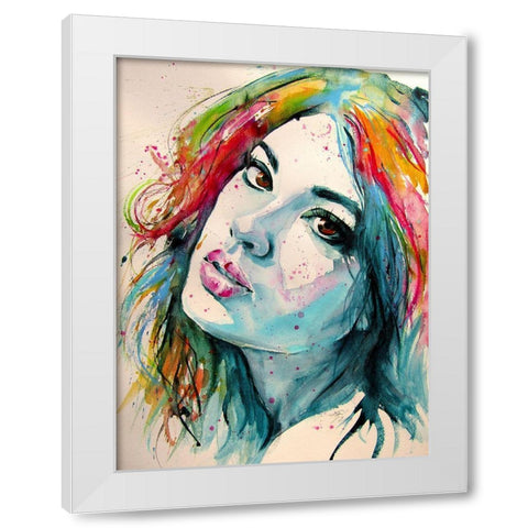 Charming Girl XII White Modern Wood Framed Art Print by Kovacs, Anna Brigite