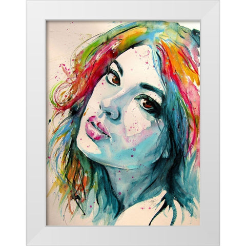 Charming Girl XII White Modern Wood Framed Art Print by Kovacs, Anna Brigite