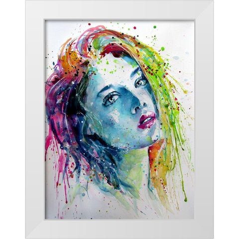 Charming Girl XIII White Modern Wood Framed Art Print by Kovacs, Anna Brigite