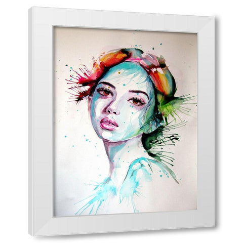 Charming Girl XIV White Modern Wood Framed Art Print by Kovacs, Anna Brigite
