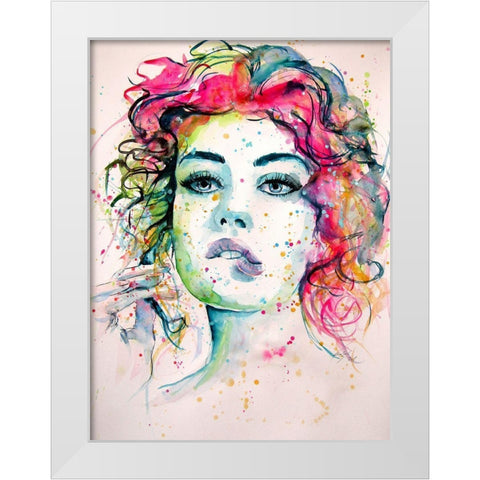 Charming Girl XV White Modern Wood Framed Art Print by Kovacs, Anna Brigite