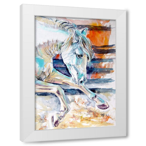 Andalusian Horse II White Modern Wood Framed Art Print by Kovacs, Anna Brigite