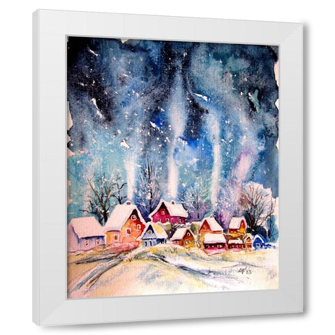 Frozen Village I White Modern Wood Framed Art Print by Kovacs, Anna Brigite