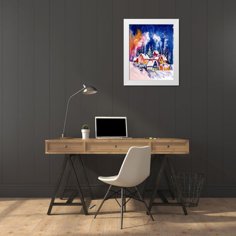 Frozen Village II White Modern Wood Framed Art Print by Kovacs, Anna Brigite